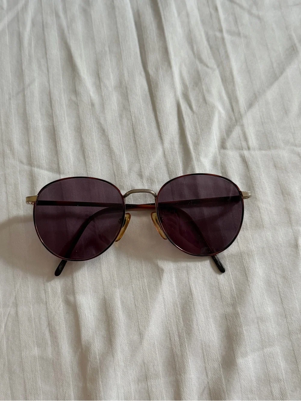 Vintage Round Purple Lens Women's Sunglasses